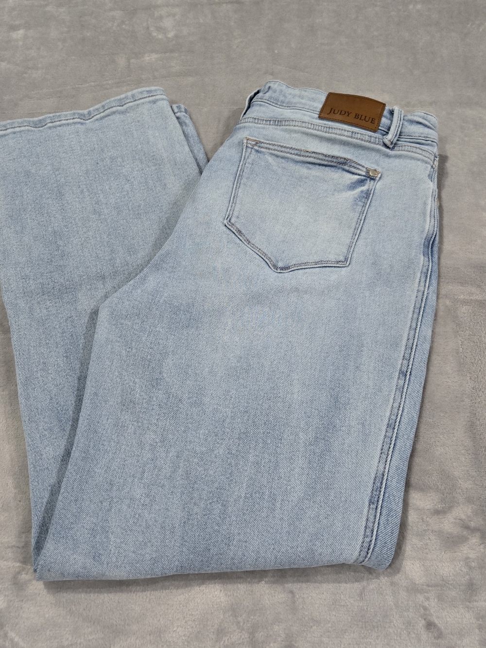 Judy Blue Light-wash High-waist 90's Straight-leg Distressed Women's Jeans Sz 31